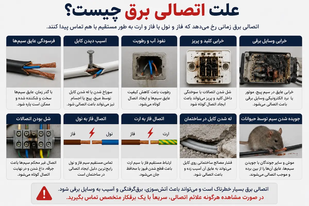 علت اتصالی برق